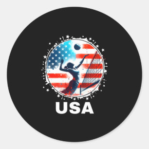 Adesivo Redondo Volei usa volei feminino nacionais