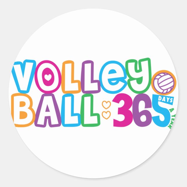 Adesivo Redondo Voleibol 365 (Frente)
