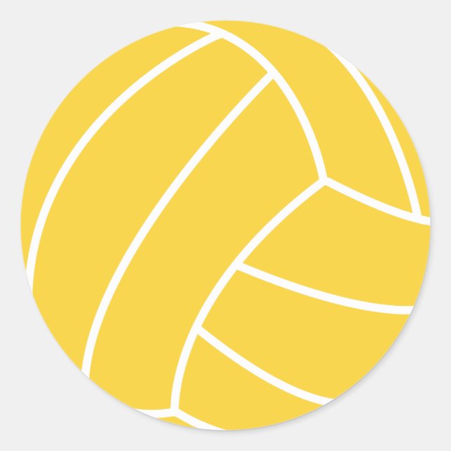 Adesivo Redondo Voleibol amarelo âmbar (Frente)