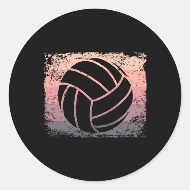 Adesivo Redondo Voleibol de praia (Frente)