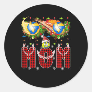 Adesivo Redondo Voleibol É Meu Namorados Engraçado Xmas Voleibol