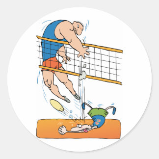 Adesivo Redondo Voleibol Engraçado