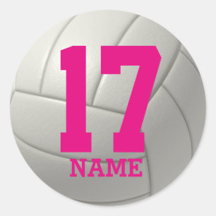 Adesivo Redondo Voleibol personalizado (adicione seus nome e