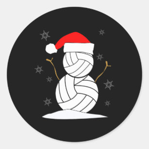 Adesivo Redondo Voleibol Snowman Xmas