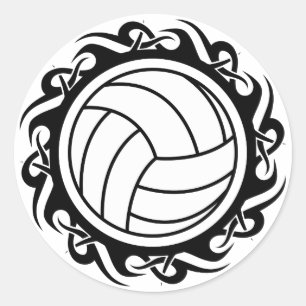 Adesivo Redondo voleibol tribal