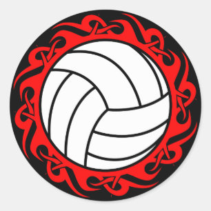 Adesivo Redondo voleibol tribal
