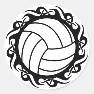 Adesivo Redondo voleibol tribal