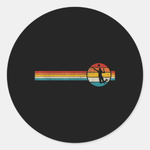 Adesivo Redondo Voleibol Vintage Retro Esportivo Voleibol