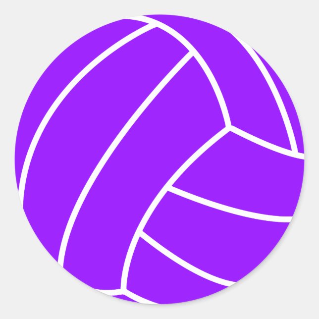 Adesivo Redondo Voleibol Violeta (Frente)