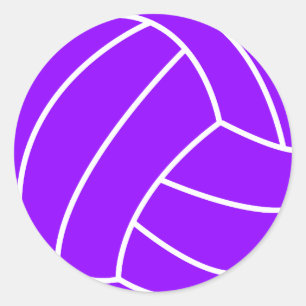 Adesivo Redondo Voleibol Violeta
