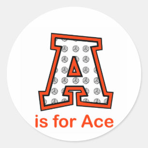 Adesivo Redondo VolleyChick A é para o ás