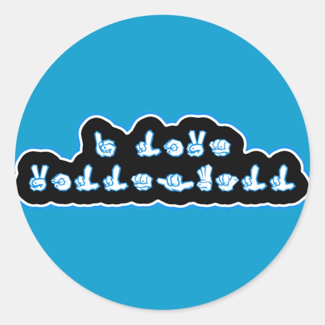 Adesivo Redondo VolleyChick I Love Voleibol ASL (Frente)