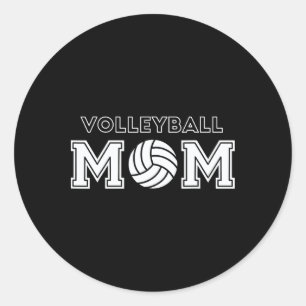 Adesivo Redondo Volleyl Mãe Engraçado Dia de as mães Esporte Filha