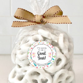 Adesivo Redondo Voltando ao Excelente ano da escola