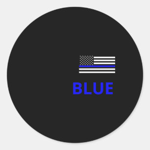 Adesivo Redondo Voltar Ao Vinheta Azul Americano De Bandeiras