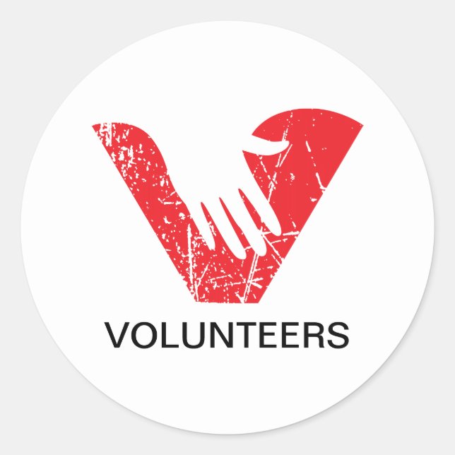 Adesivo Redondo Voluntários (Frente)
