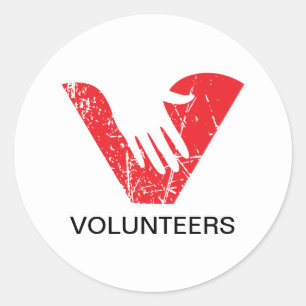Adesivo Redondo Voluntários