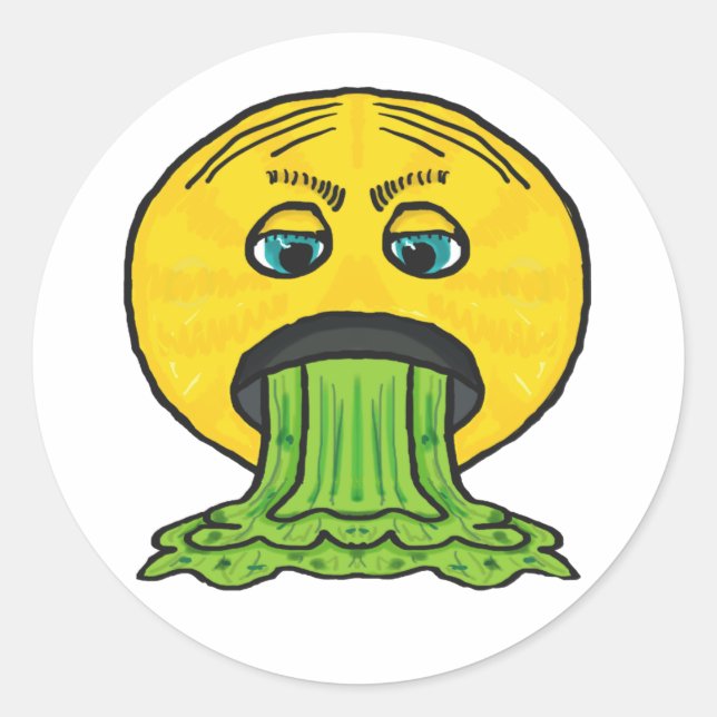 Adesivo Redondo Vômito (Frente)