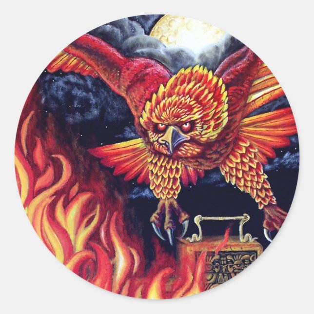 Adesivo Redondo Voo da Phoenix (Frente)