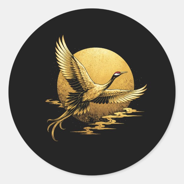 Adesivo Redondo Voo Dourado (Frente)