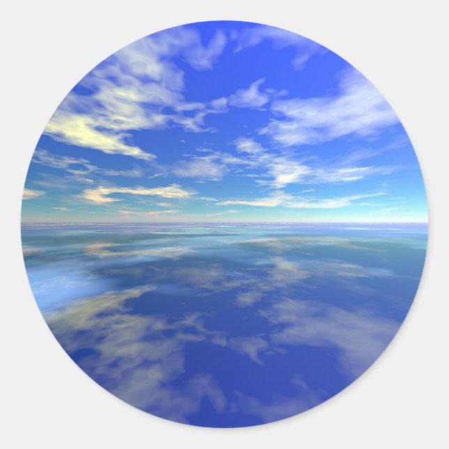 Adesivo Redondo Voo sobre a água (Frente)