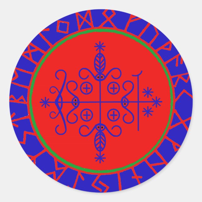 Adesivo Redondo VooDoo Magik - Papa Legba (Frente)