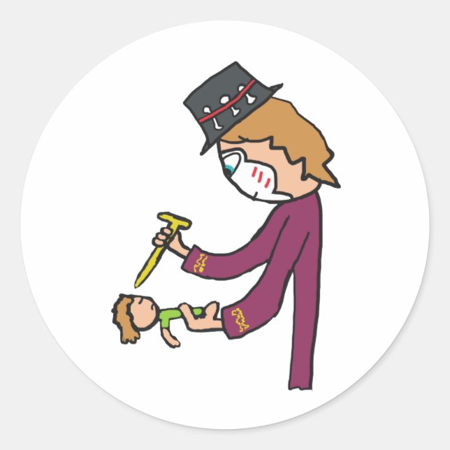 Adesivo Redondo Voodoo Witch Doctor (Frente)