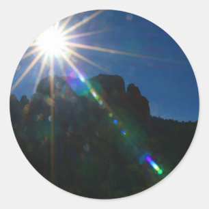 Adesivo Redondo Vortex da rocha da catedral horizontal