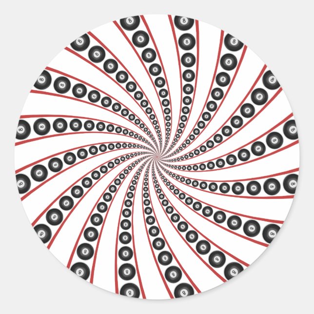 Adesivo Redondo Vórtex De Oito Esferas: (Frente)