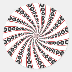 Adesivo Redondo Vórtex De Oito Esferas: