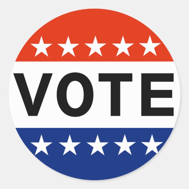 Adesivo Redondo Votação (Frente)