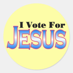 Adesivo Redondo Votação 4 JESUS STICKERS
