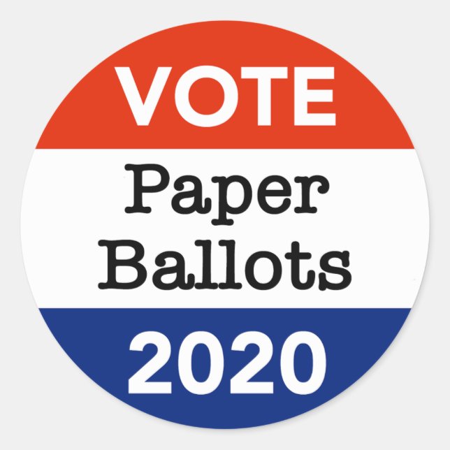 Adesivo Redondo Votação em Boletins 2020 Eleição Presidencial (Frente)