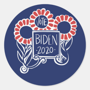 Adesivo Redondo Votação Joe Biden 2020 Votação Biden