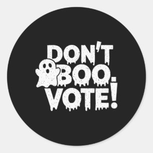 Adesivo Redondo Votação "Não Votar" Votação Dia de as Bruxas engra
