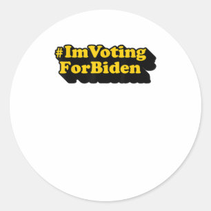 Adesivo Redondo Votação no Biden Votação 2020 POTUS