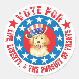 Adesivo Redondo Votação para o Ouro