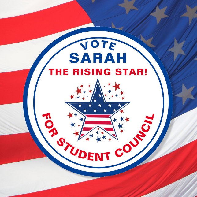 Adesivo Redondo Votação para Presidente da Classe: votação à direi (Criador carregado)