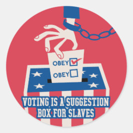 Adesivo Redondo Votando Vinheta