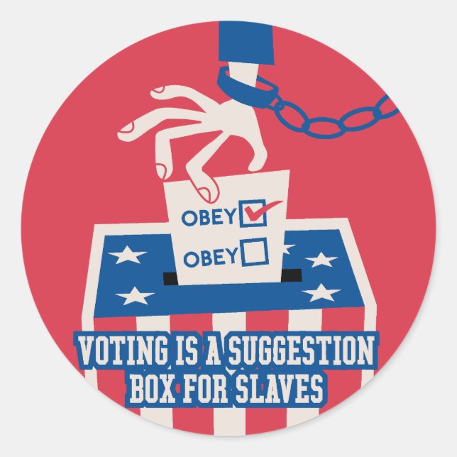 Adesivo Redondo Votando Vinheta (Frente)