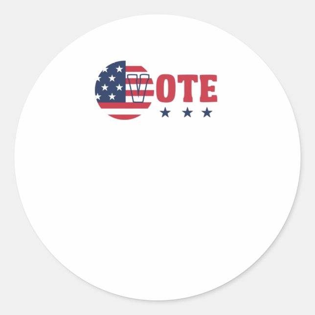 Adesivo Redondo Votar 2024 Sticker (Frente)