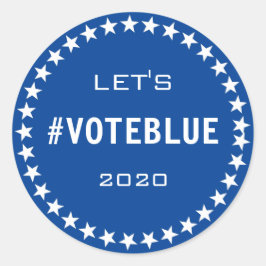 Adesivo Redondo Votar Blue American Flag Theme Custom