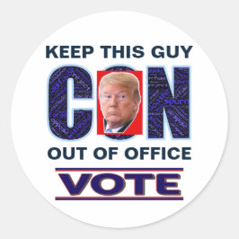 Adesivo Redondo Votar Blue Resist 2024