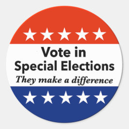 Adesivo Redondo Votar Eleições Especiais
