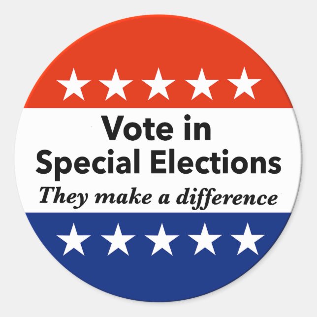 Adesivo Redondo Votar Eleições Especiais (Frente)