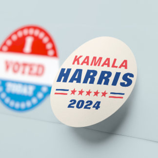 Adesivo Redondo Votar Kamala Harris 2024 Eleitores