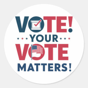 Adesivo Redondo Votar O Voto Do Vinheta