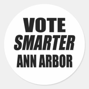 ADESIVO REDONDO VOTAR SMARTER ANN ARBOR