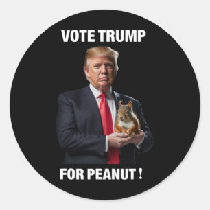 Adesivo Redondo Votar Trump No Peanut O Esquilo 3