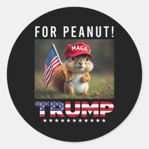 Adesivo Redondo Votar Trump Para O Amendoim O Trump De Esquilo 202